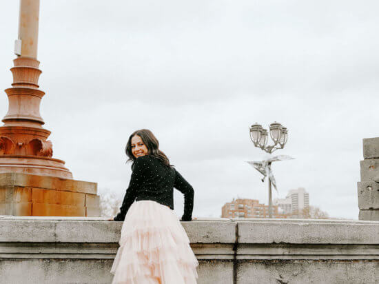 Philly blogger chic wish tier ruffle pink midi skirt Zara black crop top sequins Steve Madden black movinta booties